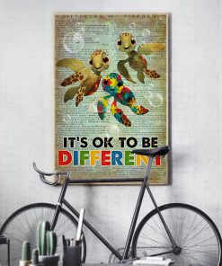 Turtle Autism It's Ok To Be Different Posterx
