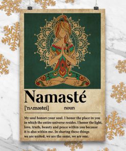 Yoga Namaste Definition Posterx