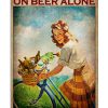 A Woman Cannot Survive On Beer Alone She Also Needs A Bicycle Poster