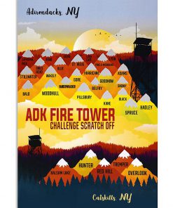 ADK Fire Tower Challenge Scratch Off Poster