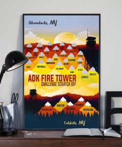 ADK Fire Tower Challenge Scratch Off Posterz