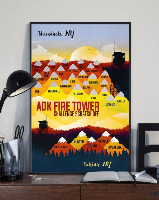 ADK Fire Tower Challenge Scratch Off Posterz