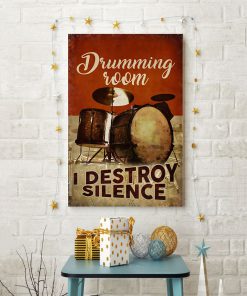 Drumming Room I Destroy Silence Posterx