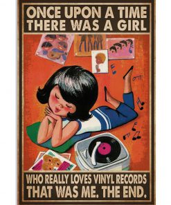 Once Upon A Time There Was A Girl Who Really Loves Vinyl Records Poster