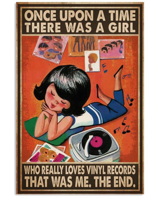 Once Upon A Time There Was A Girl Who Really Loves Vinyl Records Poster