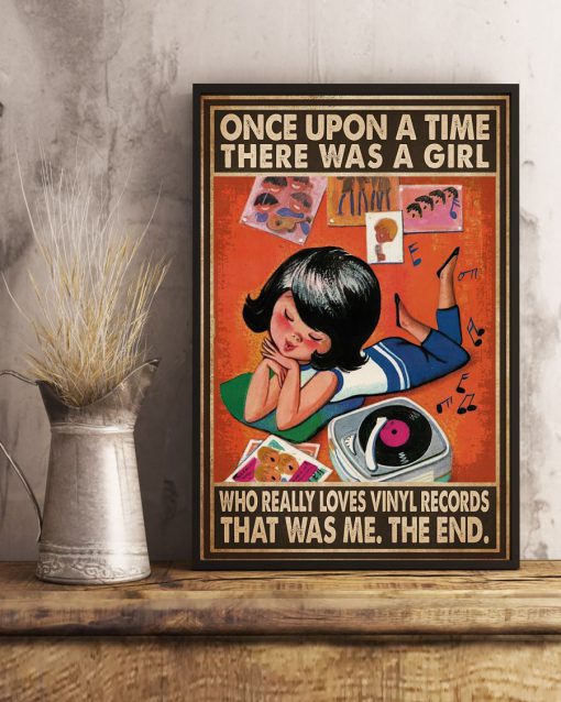 Once Upon A Time There Was A Girl Who Really Loves Vinyl Records Posterx