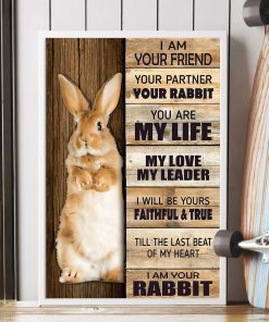 Rabbit I Am Your Friend You Partner Posterc