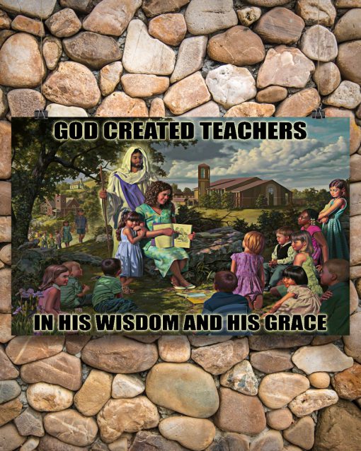 Teacher God Created Teachers In His Wisdom And His Garage Posterx