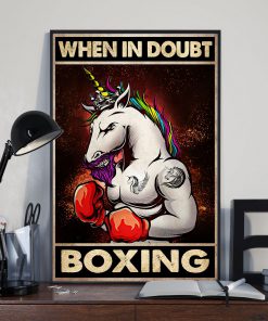 Unicorn When In Doubt Boxing Posterx