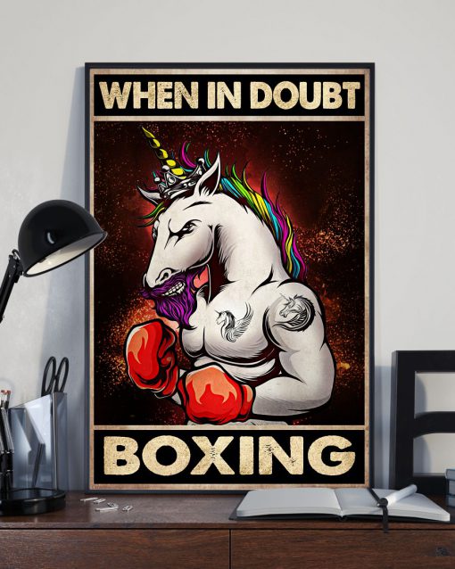Unicorn When In Doubt Boxing Posterx