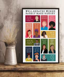 Well Behaved Women Rarely Make History Posterc