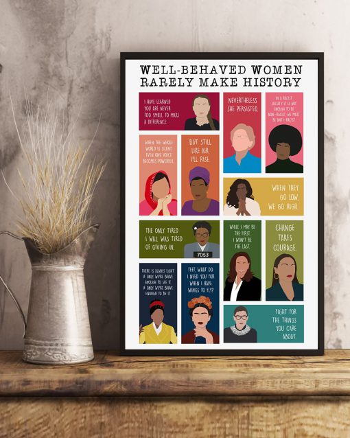 Well Behaved Women Rarely Make History Posterc