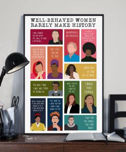 Well Behaved Women Rarely Make History Posterx