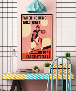 When Nothing Goes Right Go Play Basketball Posterc