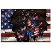 Butterfly Love Freedom Fourth of July - Independence Day Poster