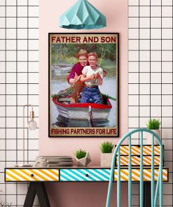 Father And Son Fishing Partners For Life Posterc
