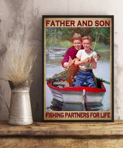 Father And Son Fishing Partners For Life Posterx