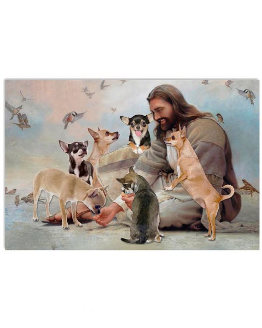 God Surrounded By Chihuahua Angels Poster