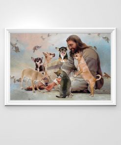 God Surrounded By Chihuahua Angels Posterx