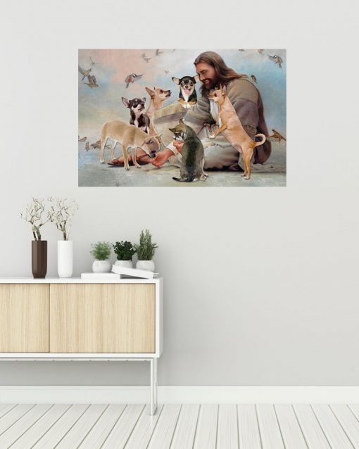 God Surrounded By Chihuahua Angels Posterz