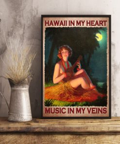 Hawaii In My Heart Music In My Veins Poster x