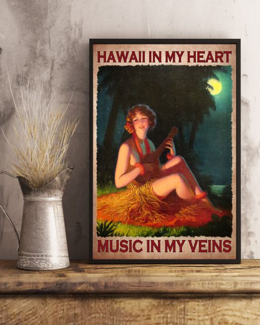 Hawaii In My Heart Music In My Veins Poster x