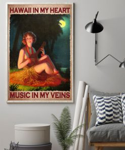 Hawaii In My Heart Music In My Veins Poster z
