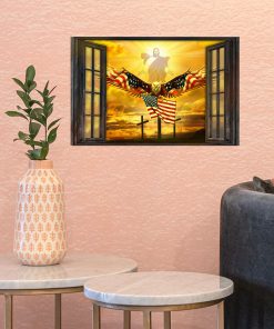 Jesus Eagle In The Sky Window Posterx