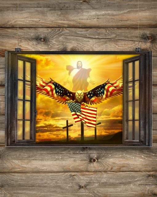Jesus Eagle In The Sky Window Posterz