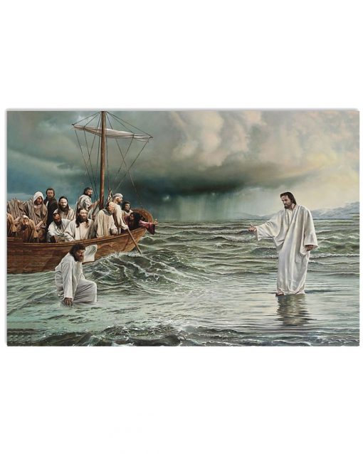 Jesus Faith Over Fear Give Me Your Hand Poster