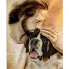 Jesus With Lovely ST Bernard Poster