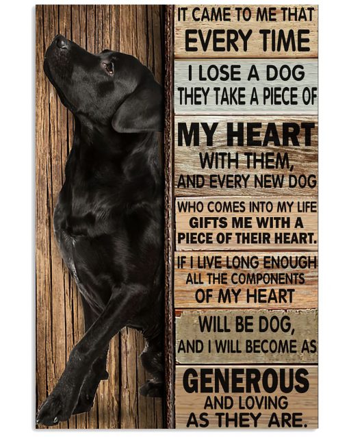 Labrador It Came To Me That Everytime I Lose A Dog Poster