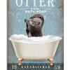 Otter Wash Your Paws Bathroom Poster