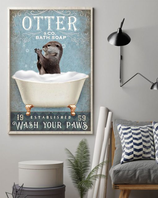 Otter Wash Your Paws Bathroom Posterz