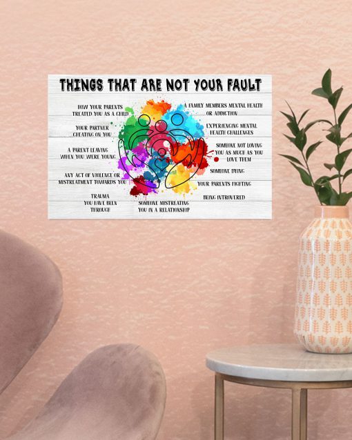 Social Worker Things That Are Not Your Fault Poster x