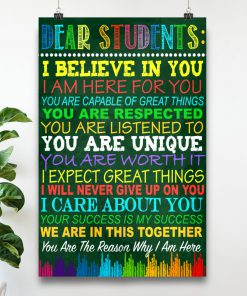 Dear Students I Believe In You I Am Here For You Posterc