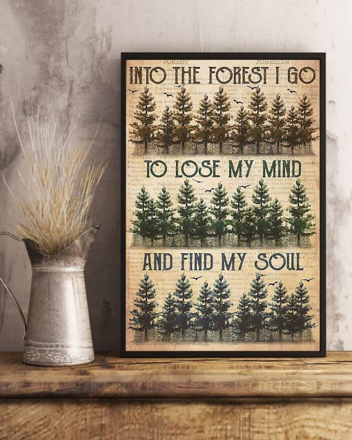Hiking Into The Forest To Lose My Mind And Find My Soul Posterx