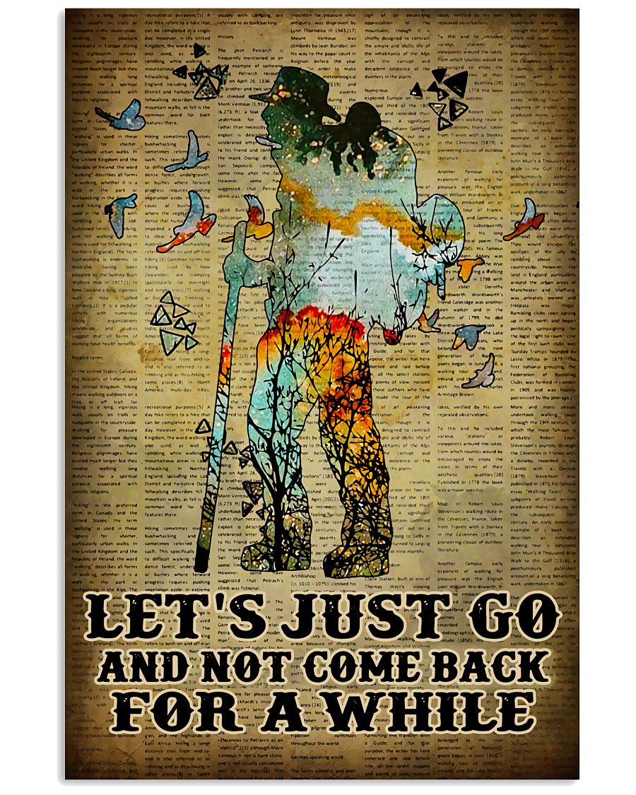 Hiking - Let's Just Go And Not Come Back For A While Poster