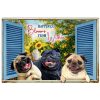 Pug Happiness Blooms From Within Poster
