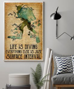 Scuba Diving Life Is Diving Everything Else Is Just Surface Interval Posterz