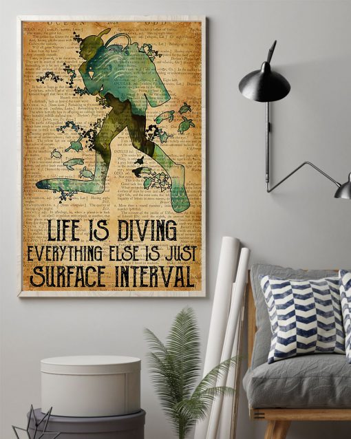 Scuba Diving Life Is Diving Everything Else Is Just Surface Interval Posterz
