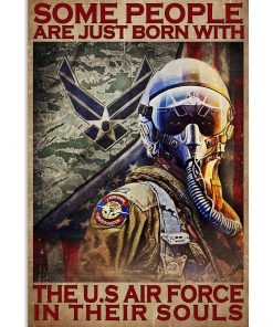 Some People Are Just Born With The Us Air Force In Their Souls Poster