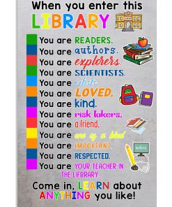 When You Enter This Library You Are Readers Poster