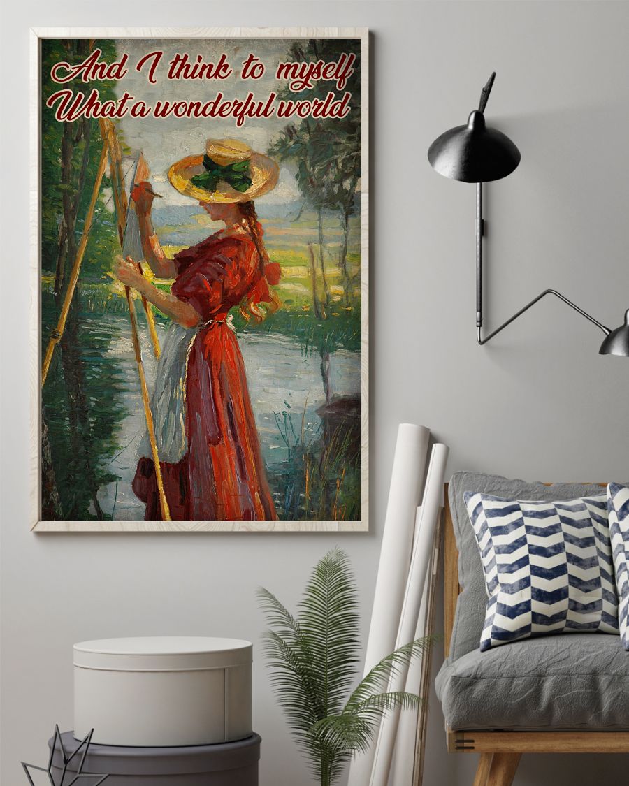 Us Store And I Think To Myself What A Wonderful World Poster