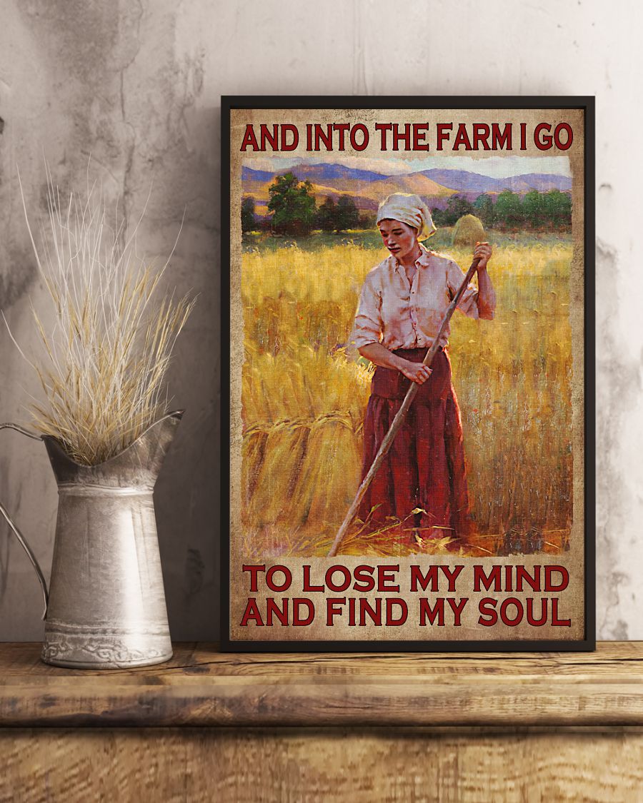 Sale Off And Into The Farm I Lose My Mind And Find My Soul Girl Poster