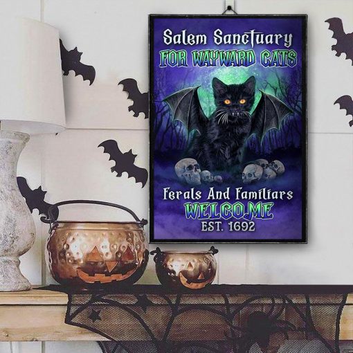 Black Cat Salem Sanctuary For Wayward Cats Posterx