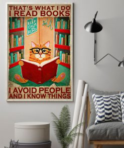 Cat I Read Books I Avoid People And I Know Things Posterz