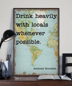 Drink Heavily With Locals Map Poster z