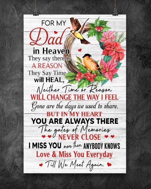 Perfect For My Dad In Heaven Love And Miss You Everyday Poster