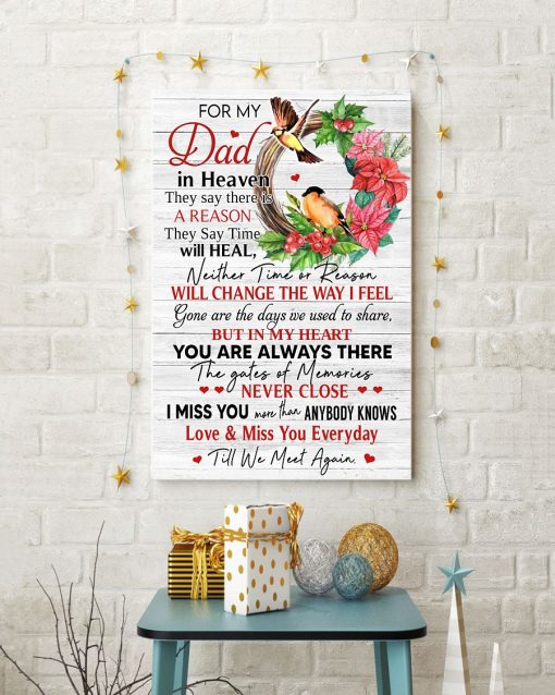 Where To Buy For My Dad In Heaven Love And Miss You Everyday Poster
